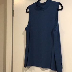 Bobeau Teal Blue sleeveless top with zipper